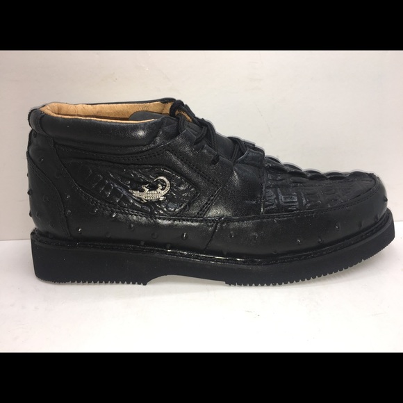 Carreta Other - Men’s Crocodile/Ostrich Print Leather Shoes